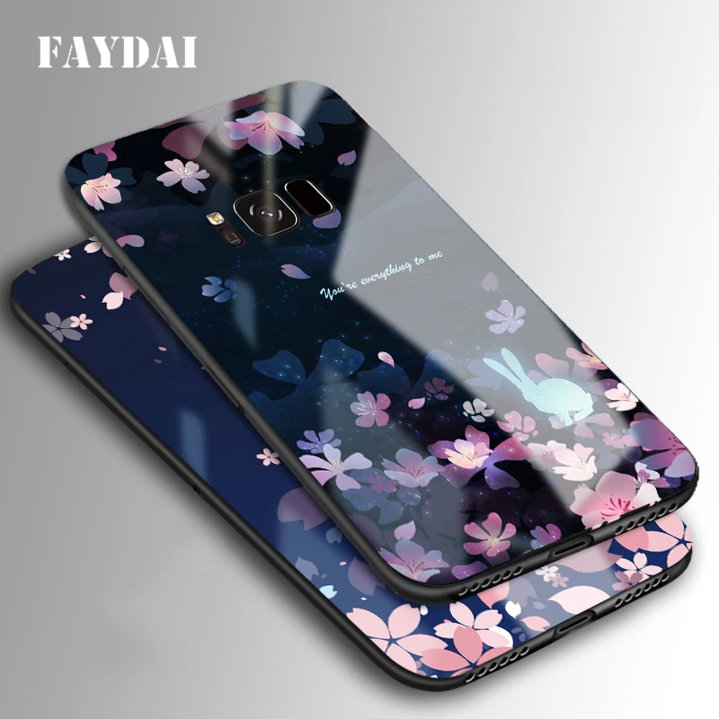 FAYDAI Tempered Glass Case For Samsung Galaxy S8 TPU Silicone Sakura Pattern Phone Cases Cover For Samsung Galaxy S8 Plus Case
FAYDAI Tempered Glass Case For Samsung Galaxy S8 TPU Silicone Sakura Pattern Phone Cases Cover For Samsung Galaxy S8 Plus Case