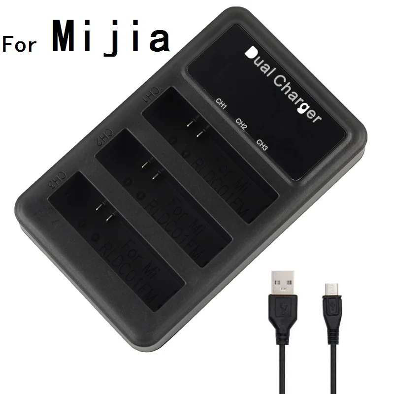 New LED 3 Slots USB Batteries Charger Dual Battery Charger for Xiao mi Mijia 4K Mini Action Cameras Mijia Accessories
New LED 3 Slots USB Batteries Charger Dual Battery Charger for Xiao mi Mijia 4K Mini Action Cameras Mijia Accessories