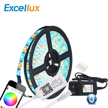 Bluetooth Control 5050 RGB RGBW RGBWW LED Strip Light Set IOS Android APP Wireless 5M Led Ribbon RGB Led Strip With 3A Adapter
Bluetooth Control 5050 RGB RGBW RGBWW LED Strip Light Set IOS Android APP Wireless 5M Led Ribbon RGB Led Strip With 3A Adapter