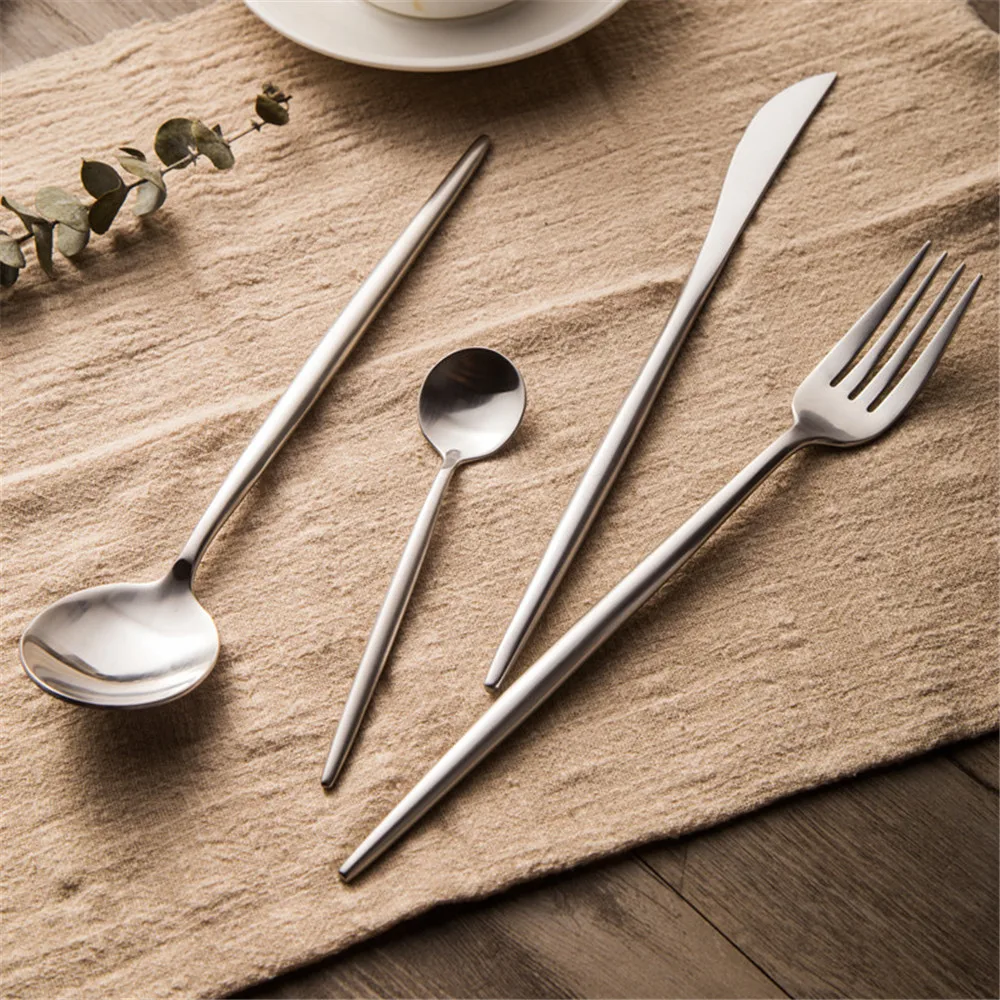 KuBac-24Pcs-Dinnerware-Set-Stainless-Steel-Cutlery-Set-Black-Knife-Fork-Set-Tableware-Silver-Cutleries-Western(2)