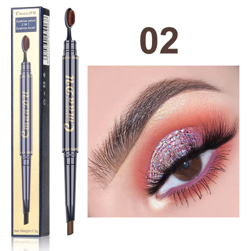 1Pc CmaaDu Double Head Long Lasting Pigments 5 Color Eye Brow Pen Waterproof Makeup Eyebrow Pencil With Oval Head Brush TSLM2 
1Pc CmaaDu Double Head Long Lasting Pigments 5 Color Eye Brow Pen Waterproof Makeup Eyebrow Pencil With Oval Head Brush TSLM2