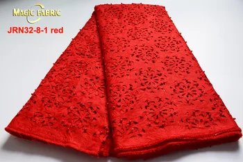 Beautiful red fabric laser cut lace with beaded and stones high quality african lace fabric for party dresses 5yard/lot JRN32
Beautiful red fabric laser cut lace with beaded and stones high quality african lace fabric for party dresses 5yard/lot JRN32