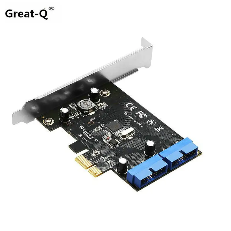 Great-Q PCI-E PCIE to USB 3.0 Expansion Card With Dual Ports 20pin motherboard Connector PCI express riser card
Great-Q PCI-E PCIE to USB 3.0 Expansion Card With Dual Ports 20pin motherboard Connector PCI express riser card