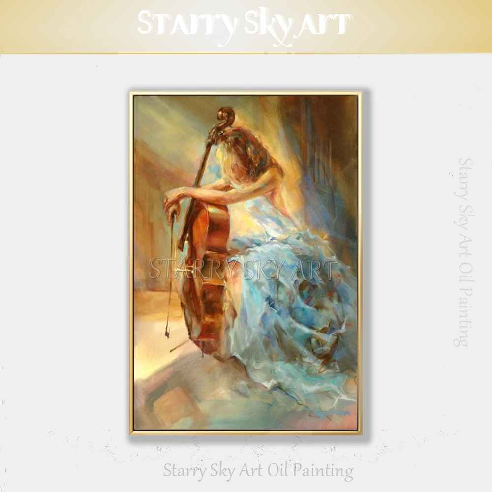 Skilled Artist Hand-painted High Quality Impressionist Art Musician Figure Oil Painting on Canvas Lady with Cello Oil Painting
Skilled Artist Hand-painted High Quality Impressionist Art Musician Figure Oil Painting on Canvas Lady with Cello Oil Painting