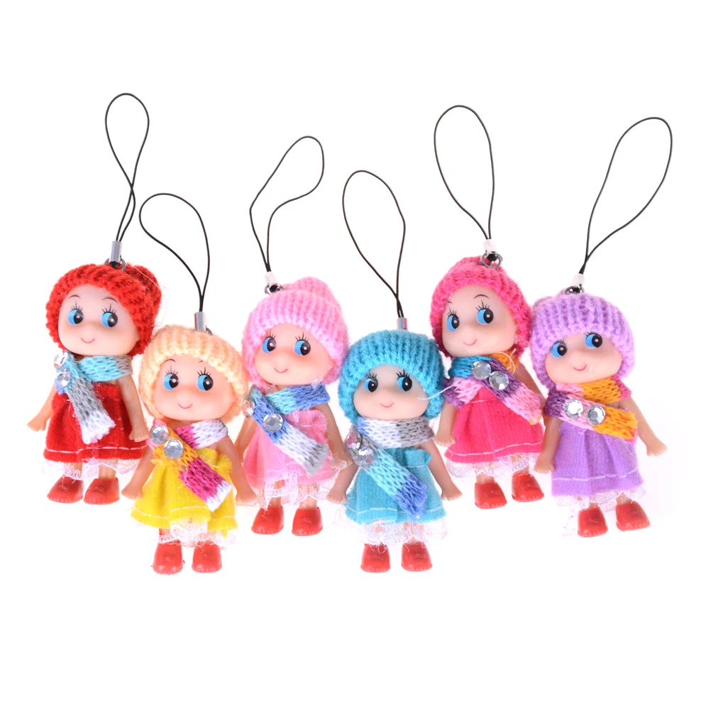 Rabbit Fur Ball Key Chain Cute Sleeping Baby Doll Keychain Pompom Car Keyring for Women Holder Bag Pendant Charm Accessories |