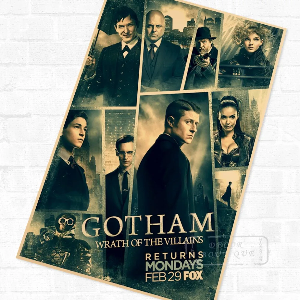 Warth of the Villains Gotham Season 2 (2016) Vintage Retro Cool Poster Canvas Painting DIY Wall Stickers Home Posters Art Decor
Warth of the Villains Gotham Season 2 (2016) Vintage Retro Cool Poster Canvas Painting DIY Wall Stickers Home Posters Art Decor