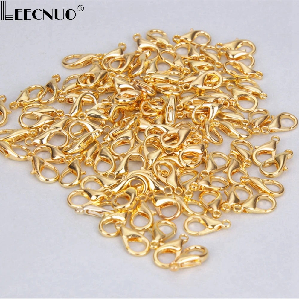 leecnuo 100pcs 14mm Metal Lobster Clasps Hooks Gold/Rhodium Lobster Clasps Hooks For Jewelry Making Finding DIY Necklace
leecnuo 100pcs 14mm Metal Lobster Clasps Hooks Gold/Rhodium Lobster Clasps Hooks For Jewelry Making Finding DIY Necklace
