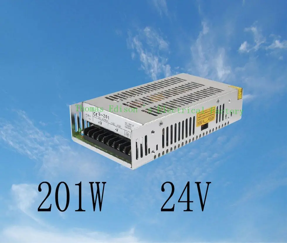 

led power supply switch 201W 24v 8.3A ac dc converter 24v S-201-24 variable dc voltage regulator