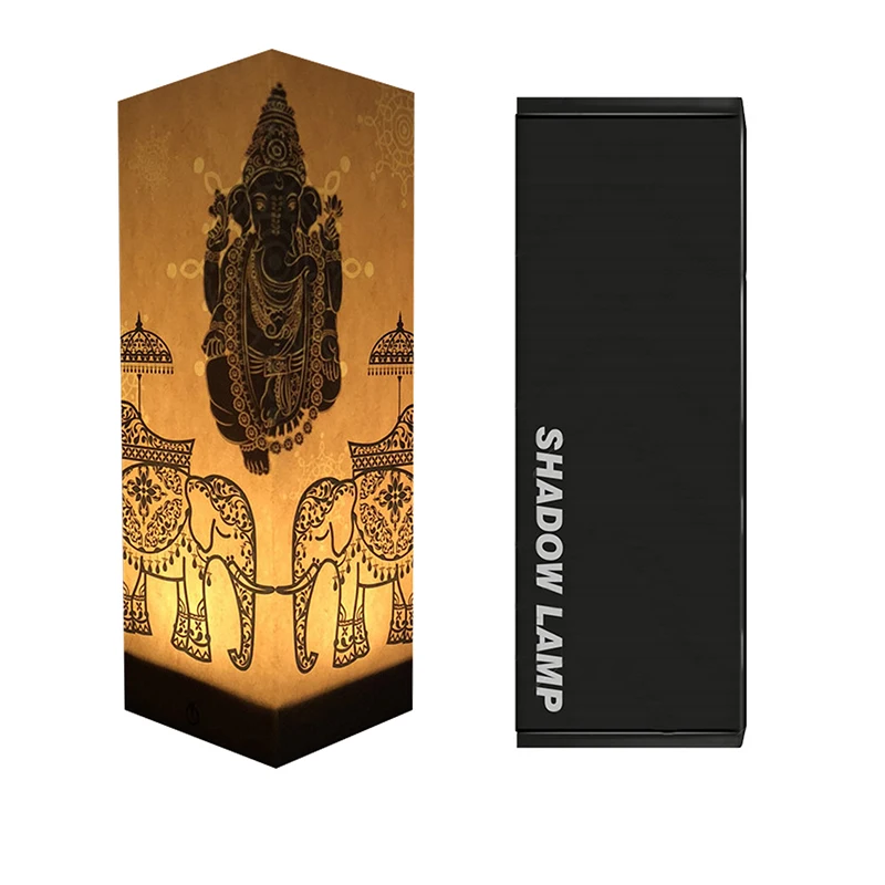 creative night lights Ganesha shadow lamp paper ABS base touch sensor lighting elephant bedroom lamp flaming light IY303169-22
creative night lights Ganesha shadow lamp paper ABS base touch sensor lighting elephant bedroom lamp flaming light IY303169-22