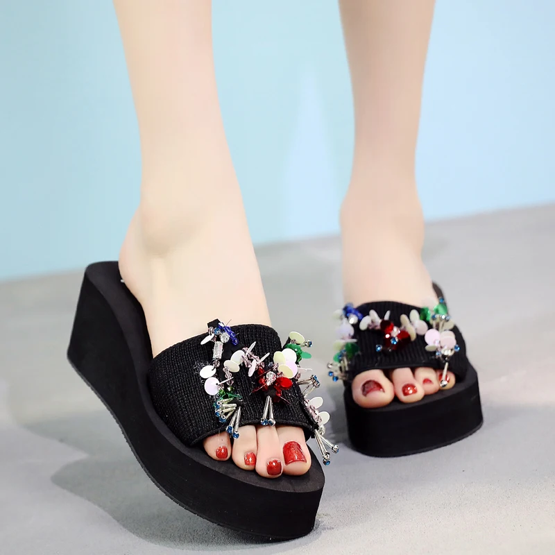 6CM/3CM High Heels Bling Women Sandals Summer Outside Shoes Platform Slides Casual Ladies Shoe Footwear
6CM/3CM High Heels Bling Women Sandals Summer Outside Shoes Platform Slides Casual Ladies Shoe Footwear