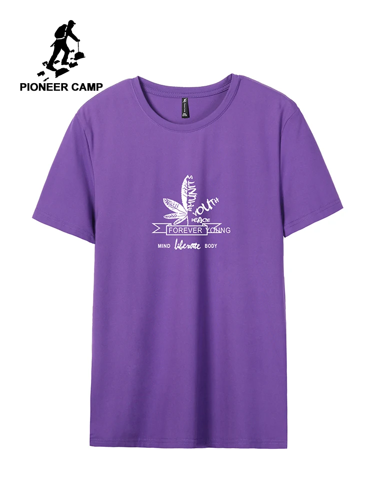 Pioneer Camp Men Summer Tshirt Vegan Leaves Plant Printed Cotton Short Sleeve Purple Casual tshirt Male ADT906278
Pioneer Camp Men Summer Tshirt Vegan Leaves Plant Printed Cotton Short Sleeve Purple Casual tshirt Male ADT906278