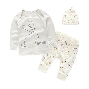3pcs clothing set!!2016 wholesale new infant baby boy girl bunny long sleeve tops cartoon long pants hat clothing
3pcs clothing set!!2016 wholesale new infant baby boy girl bunny long sleeve tops cartoon long pants hat clothing
