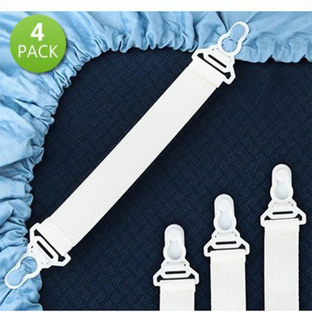 4 Pcs White Bed Sheet Mattress Cover Blankets Home Grippers Fasteners Elastic Straps Fixing Slip-Resistant Belt
4 Pcs White Bed Sheet Mattress Cover Blankets Home Grippers Fasteners Elastic Straps Fixing Slip-Resistant Belt