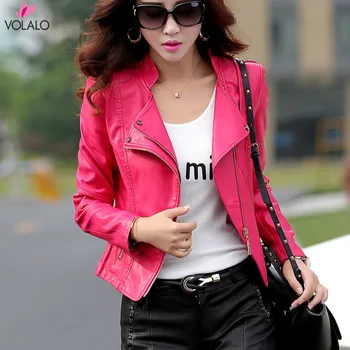 Pu Leather Jacket Women Fashion Bright Colors Black Motorcycle Coat Short Faux Skin Leather Biker Jacket Soft Jacket Female
Pu Leather Jacket Women Fashion Bright Colors Black Motorcycle Coat Short Faux Skin Leather Biker Jacket Soft Jacket Female