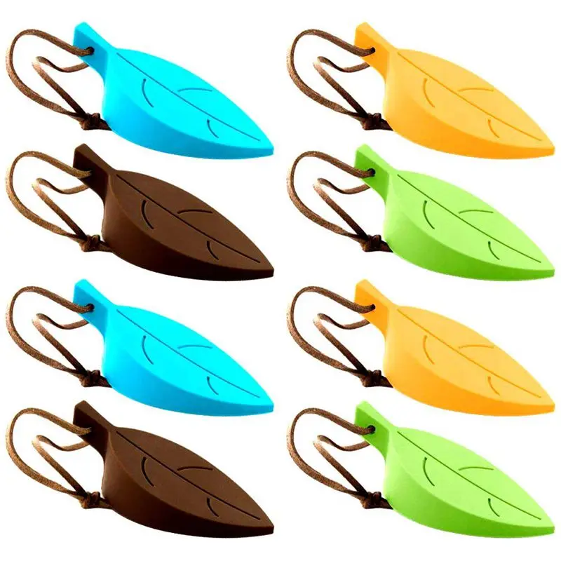 

8 Pack Leaf Door Stopper, Silicone Decorative Cartoon Doorstops Set With Lanyard For Secure Door Stop Corner Finger Protectors