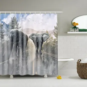 Elephants Bathroom Shower Curtain - Waterproof and Mildewproof Polyester Fabric Bath Curtain Design
Elephants Bathroom Shower Curtain - Waterproof and Mildewproof Polyester Fabric Bath Curtain Design