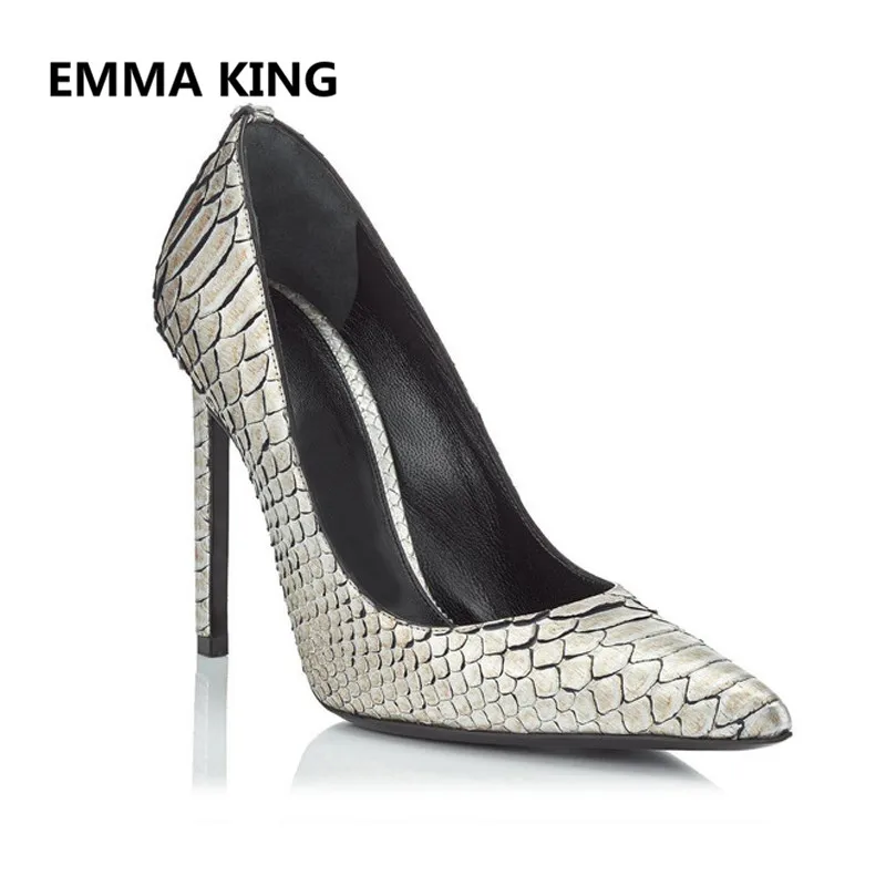 2019 New Silver Snake Leather Women Pumps Pointed Toe Shallow High Heels Runway Ladies Dress Wedding Shoes Woman Stilettos Pump
2019 New Silver Snake Leather Women Pumps Pointed Toe Shallow High Heels Runway Ladies Dress Wedding Shoes Woman Stilettos Pump
