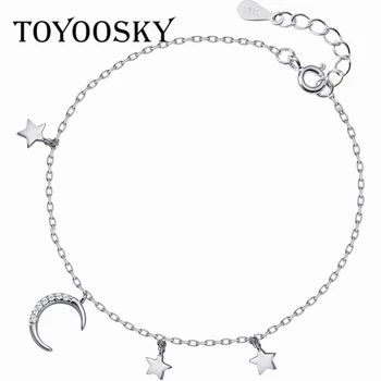 Personality New Art Moon With Stars Bracelet 925 Sterling Silver Jewelry High-quality Popular Bracelets & Bangles For Girls
Personality New Art Moon With Stars Bracelet 925 Sterling Silver Jewelry High-quality Popular Bracelets & Bangles For Girls