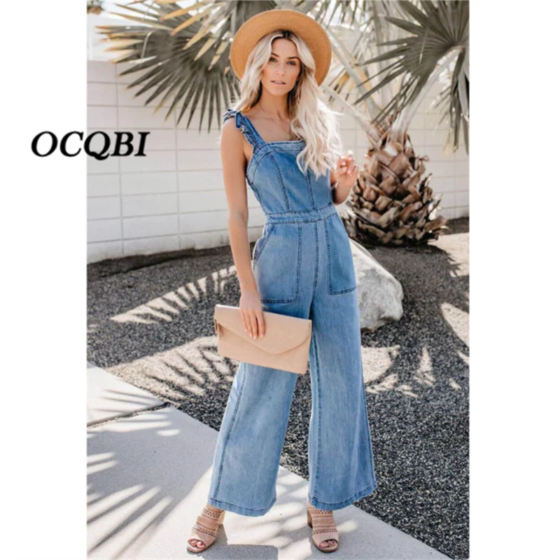 Plus Size 2019 Casual Jumpsuits Bohemian Womens Summer Sexy Beach Pockets Denim Zippers Korean Jumpsuit
Plus Size 2019 Casual Jumpsuits Bohemian Womens Summer Sexy Beach Pockets Denim Zippers Korean Jumpsuit