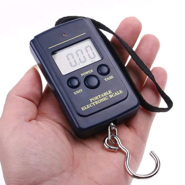 

20g-40Kg Fishing Weight Scale Mini Pocket Digital Scale Electronic Hanging Hook Luggage LCD Display