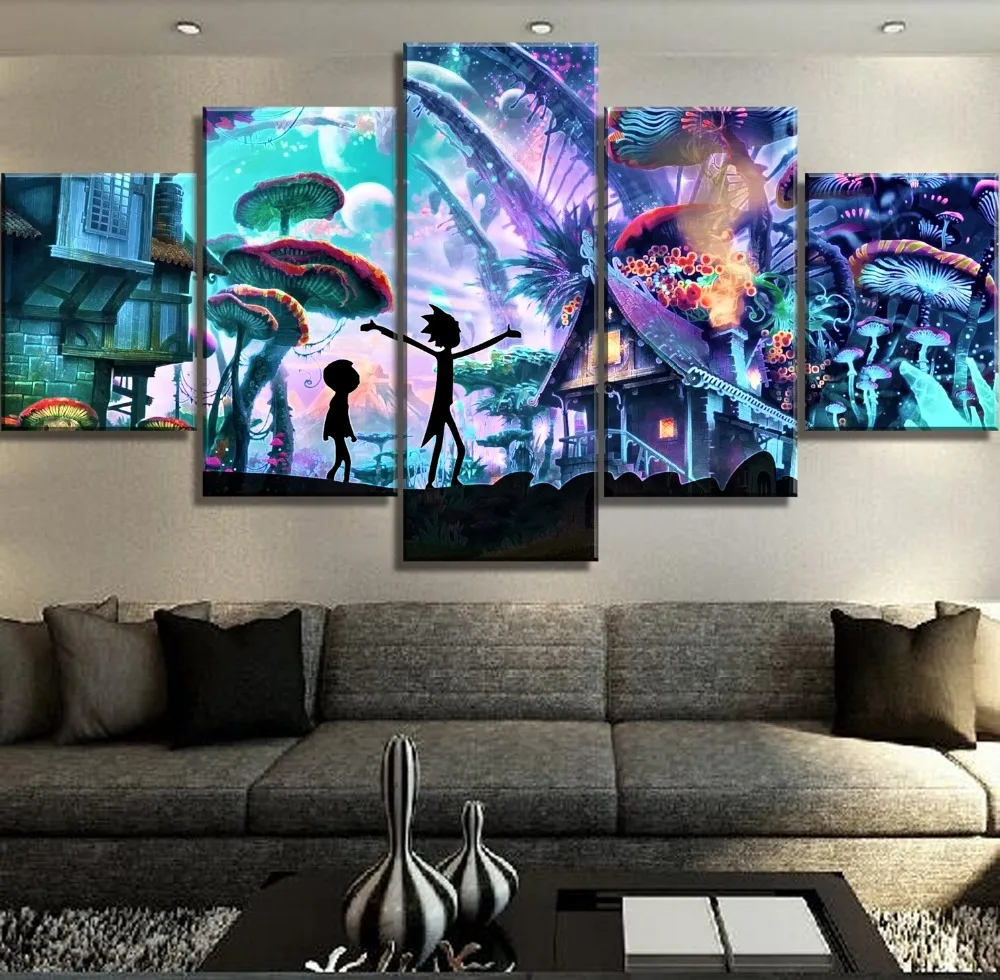 5 Piece Canvas Painting Rick And Morty Cuadros Landscape Canvas Wall Art Home Decor For Living Room Unique Gift Wall Picture
5 Piece Canvas Painting Rick And Morty Cuadros Landscape Canvas Wall Art Home Decor For Living Room Unique Gift Wall Picture