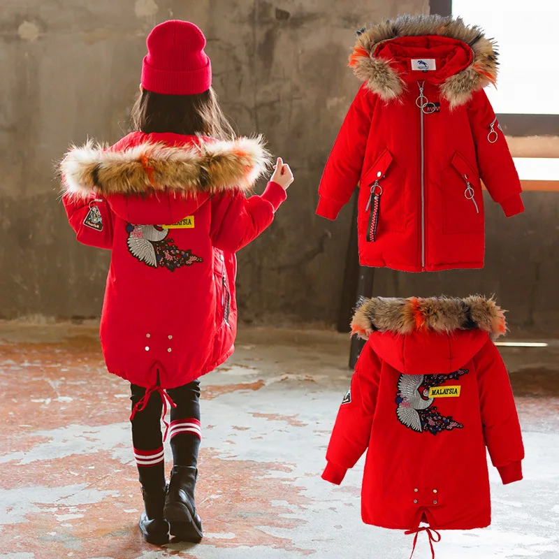 Teens Girls Down Cotton Jackets Children Winter Fur Collar Hooded Warm Jacket Girls Patch Outerwear Coats 4 6 8 10 12 13 Years
Teens Girls Down Cotton Jackets Children Winter Fur Collar Hooded Warm Jacket Girls Patch Outerwear Coats 4 6 8 10 12 13 Years