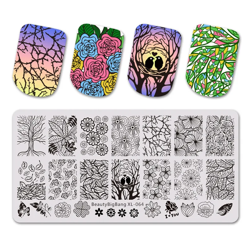 BeautyBigBang 6*12cm 1PC Stamping For Nails DIY Flower Leaf Pattern Nail Stamping Plates Template Nail Art Stencils XL-064
BeautyBigBang 6*12cm 1PC Stamping For Nails DIY Flower Leaf Pattern Nail Stamping Plates Template Nail Art Stencils XL-064