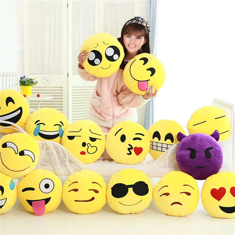 

Hot Emoji Pillow QQ Smiley Emotion Cushion For Sofa Car Seat Home Decorative Cushions Stuffed Plush Toy