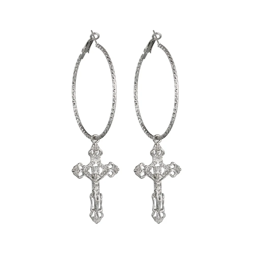 Europe and America Hot Fahion Jewelry Simple Vintage Metal Spiral Circle Hollow Cross Hoop Earrings for Women Chuch Ear Jewelry
Europe and America Hot Fahion Jewelry Simple Vintage Metal Spiral Circle Hollow Cross Hoop Earrings for Women Chuch Ear Jewelry