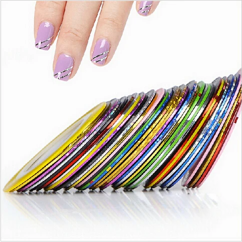 30Pcs/set Colorful Rolls Striping Tape Line Nail Art Sticker Tools Beauty Decorations for on Nail Stickers 2016
30Pcs/set Colorful Rolls Striping Tape Line Nail Art Sticker Tools Beauty Decorations for on Nail Stickers 2016
