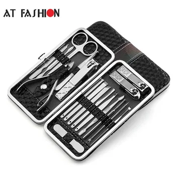 18 Pcs Stainless Steel Nail Clipper Cutter Trimmer Grooming Kit Manicure Pedicure Toe Nail Tools Set With Pu Case
18 Pcs Stainless Steel Nail Clipper Cutter Trimmer Grooming Kit Manicure Pedicure Toe Nail Tools Set With Pu Case