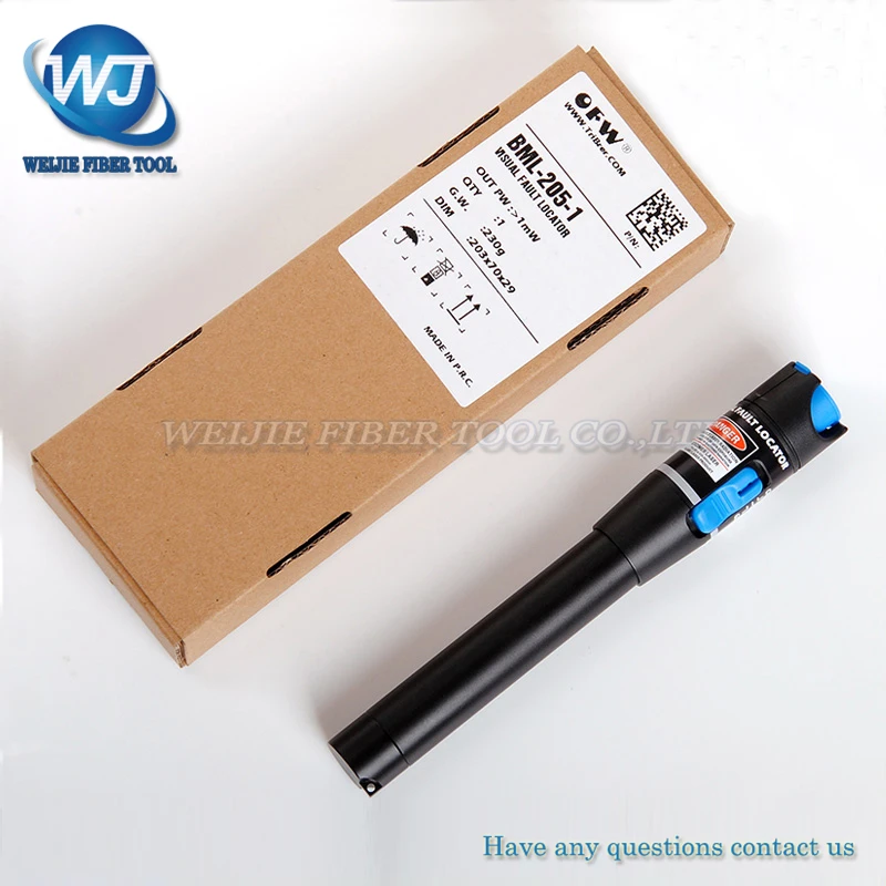 TriBrer BML-205-1 Fiber optic visual fault detector pen out pw : >1mW Visual Fault Locator
TriBrer BML-205-1 Fiber optic visual fault detector pen out pw : >1mW Visual Fault Locator