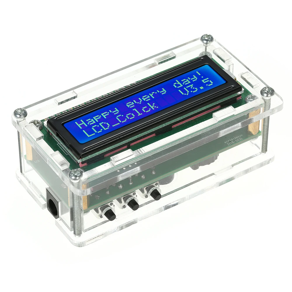 Digital Clock DIY Kit Date Time Temperature Display with Transparent Case LCD display time temperature date and day
Digital Clock DIY Kit Date Time Temperature Display with Transparent Case LCD display time temperature date and day