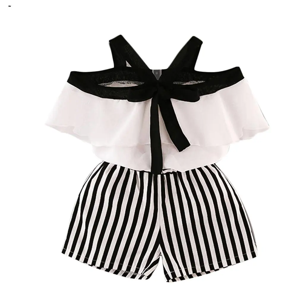 Summer Baby Girls Clothes Sets Children's Clothing Fashion Girl Chiffon Shirt Top+Striped Shorts Suits 2019 Kids Clothing 2pcs
Summer Baby Girls Clothes Sets Children's Clothing Fashion Girl Chiffon Shirt Top+Striped Shorts Suits 2019 Kids Clothing 2pcs