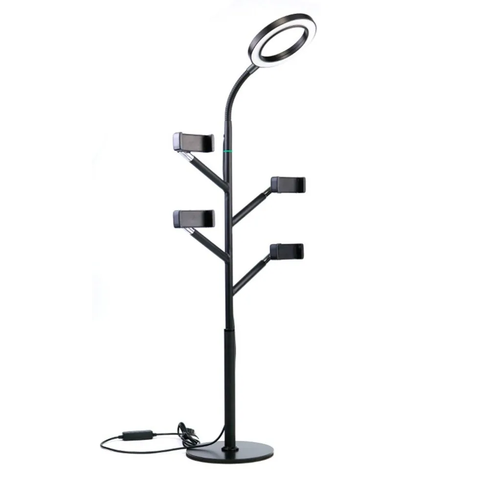 Multifunction Desktop Broadcast Light Cellphone Selfie Ring Light with 4 Phone Holder Clamps Dimmable Makeup Light
Multifunction Desktop Broadcast Light Cellphone Selfie Ring Light with 4 Phone Holder Clamps Dimmable Makeup Light