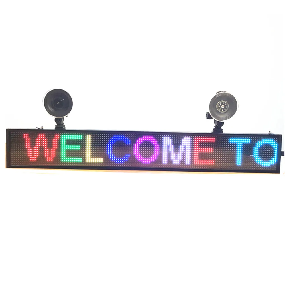 66cm RGB7 colors P5 Car LED SIGN Programmable Rolling Information LED Display Panel Display Multilingual Time Display +2 Sucker
66cm RGB7 colors P5 Car LED SIGN Programmable Rolling Information LED Display Panel Display Multilingual Time Display +2 Sucker