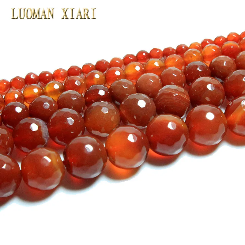 AAA+ Natural Faceted Red Agate Stone Round Beads For Jewelry Making DIY Bracelet Necklace Material 4/ 6/8/10/12mm Strand 15''
AAA+ Natural Faceted Red Agate Stone Round Beads For Jewelry Making DIY Bracelet Necklace Material 4/ 6/8/10/12mm Strand 15''