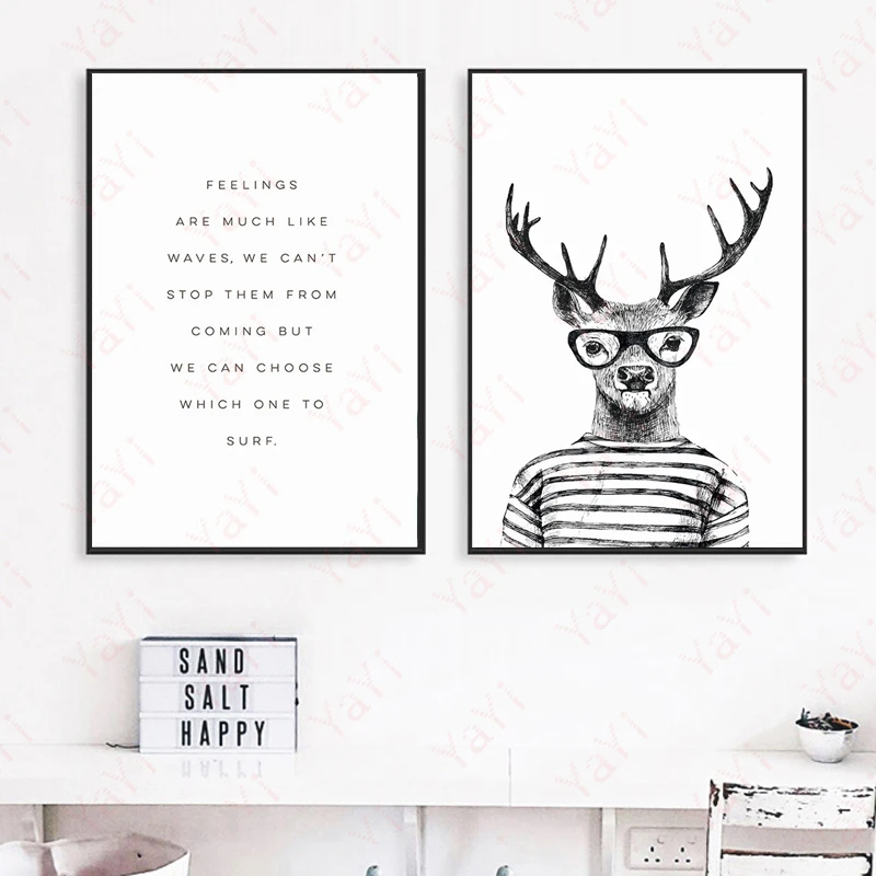 Hand draw Animals Canvas Art Print Poster, Deer And Letters Wall Pictures for Home Decoration, no frame
Hand draw Animals Canvas Art Print Poster, Deer And Letters Wall Pictures for Home Decoration, no frame