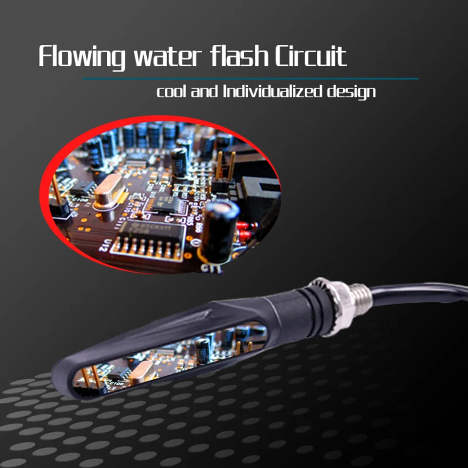 2018 newest 4x Universal flowing water flicker led motorcycle turn signal Indicators Blinkers Flexible Bendable Amber light lamp 13