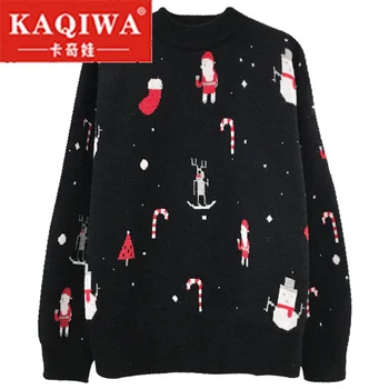 2018 Winter Knitted Tops O-neck ulzzang Jumper New Year's red Sweater Pull Femme Women Casual Christmas Sweater Pullover
2018 Winter Knitted Tops O-neck ulzzang Jumper New Year's red Sweater Pull Femme Women Casual Christmas Sweater Pullover