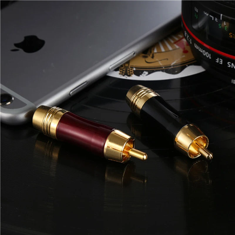 WinAqum Free shipping High quality gold plating copper RCA connector RCA male plug signal line plug support 6.3mm cable 2pcs/lot
WinAqum Free shipping High quality gold plating copper RCA connector RCA male plug signal line plug support 6.3mm cable 2pcs/lot