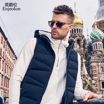 Enjeolon Brand winter Cotton Padded hoodies Vest coat Men thick vest Parka coat male Quilted winter vest Coat 3XL MF0716 
Enjeolon Brand winter Cotton Padded hoodies Vest coat Men thick vest Parka coat male Quilted winter vest Coat 3XL MF0716