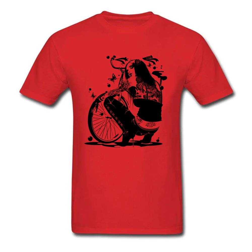 Cotton Fabric Male Short Sleeve Ciclessa T-shirts Funny Tops Shirt Plain Design Crew Neck Top T-shirts Top Quality Ciclessa red