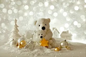 Christmas Teddy Bear cottage tree snowflake silvery bokeh sparkly photography backgrounds Computer print party backdrops
Christmas Teddy Bear cottage tree snowflake silvery bokeh sparkly photography backgrounds Computer print party backdrops