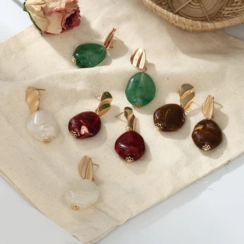 Korean Vintage Geometric Dangle Earring For Women Round Gold Color Fashion Drop Earrings brincos Jewelry 2019 New
Korean Vintage Geometric Dangle Earring For Women Round Gold Color Fashion Drop Earrings brincos Jewelry 2019 New