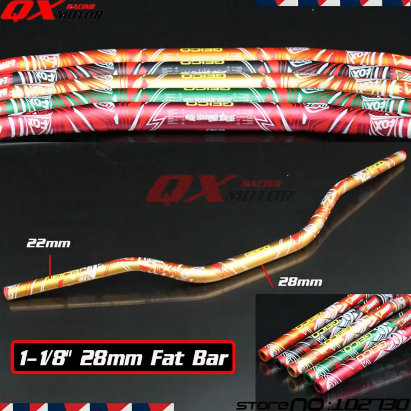 Aluminum 1-1/8" Fat Bar 28MM Handlebars Handle Bar Motorcycle Motocross Dirt Bike ATV SX F EXC W CRF WRF YZF KLX RMZ Enduro
Aluminum 1-1/8" Fat Bar 28MM Handlebars Handle Bar Motorcycle Motocross Dirt Bike ATV SX F EXC W CRF WRF YZF KLX RMZ Enduro