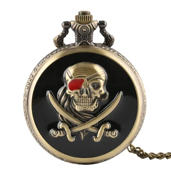 

Steampunk Vintage Pocket Watch Death Note Quartz Fobs Watches Men Cool Evil Skull Gray Tone Clock Reloj De Bolsillo Gifts