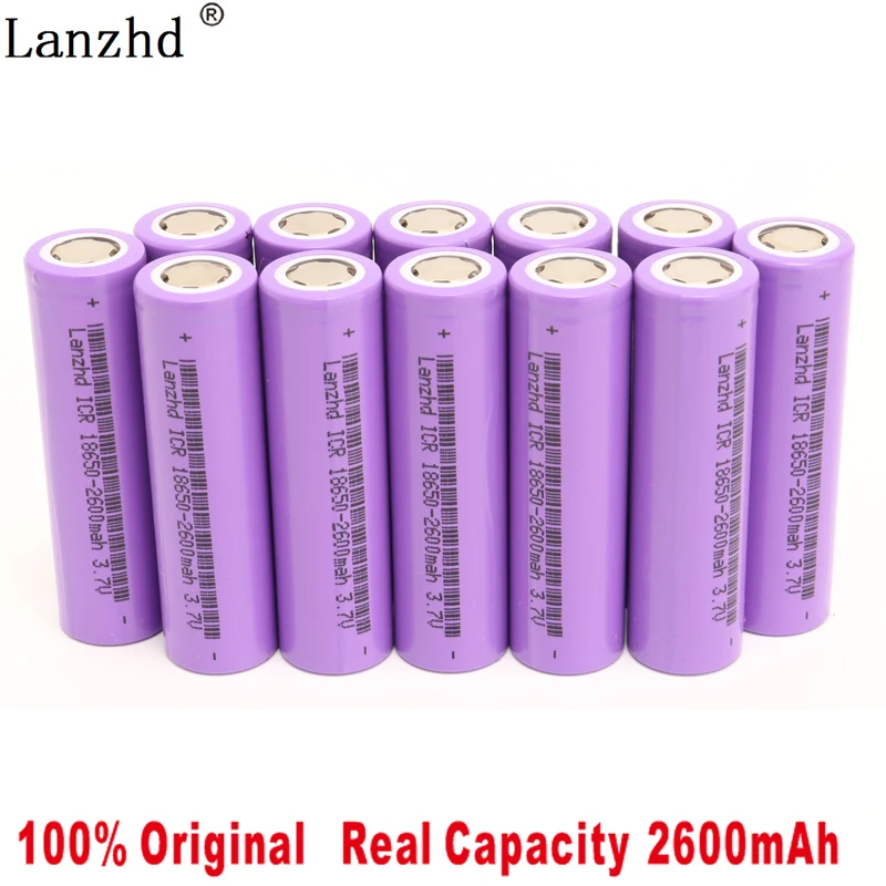 12pcs 2019 NEW 18650 battery lithium 2600mah Li-lon 3.7V rechargeable battery for Electric drill Toy Electronic cigarettes tools
12pcs 2019 NEW 18650 battery lithium 2600mah Li-lon 3.7V rechargeable battery for Electric drill Toy Electronic cigarettes tools