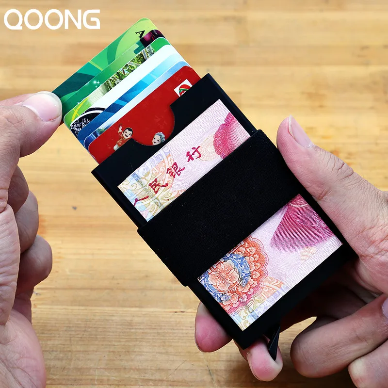 QOONG Travel Card Wallet Automatic Pop Up ID Credit Card Holder Men Women Business Card Case Rubber Band Purse Bill Clip KH1-021
QOONG Travel Card Wallet Automatic Pop Up ID Credit Card Holder Men Women Business Card Case Rubber Band Purse Bill Clip KH1-021