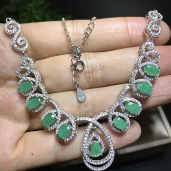 Qi Xuan_Fashion Jewelry_Colombian Green Stone Fashion Necklaces_S925 Solid Silver Pendant Necklaces_Factory Directly Sales
Qi Xuan_Fashion Jewelry_Colombian Green Stone Fashion Necklaces_S925 Solid Silver Pendant Necklaces_Factory Directly Sales